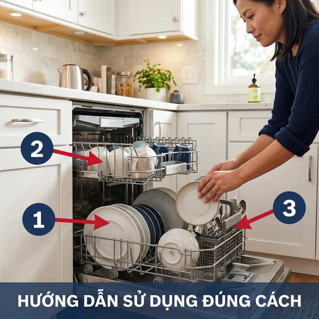 Hướng Dẫn Sử Dụng Máy Rửa Bát Đúng Cách Cho Người Mới