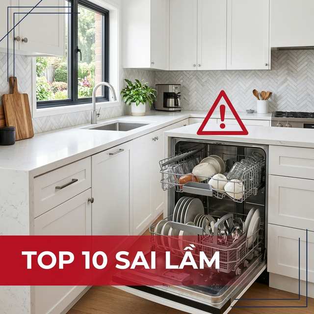 Top 10 Sai Lầm Khi Dùng Máy Rửa Bát Khiến Bát Đĩa Không Sạch
